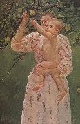 Mary Cassatt The Baby Reaching for  the apple oil painting artist